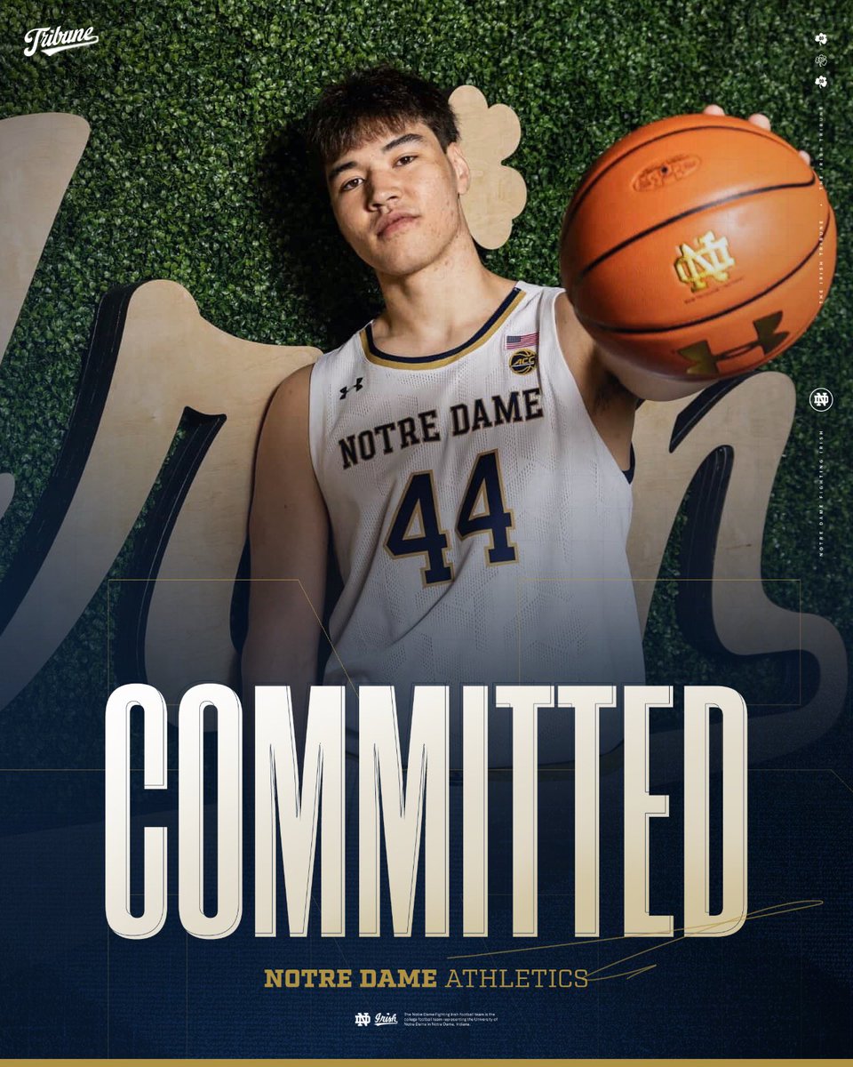 𝐁𝐑𝐄𝐀𝐊𝐈𝐍𝐆: 2026 4🌟 center Gan-Erdene Solongo has 𝐂𝐎𝐌𝐌𝐈𝐓𝐓𝐄𝐃 to Notre Dame.

Solongo is a 7’0”, 270-pound center who plays for La Lumiere School in La Porte, Indiana.