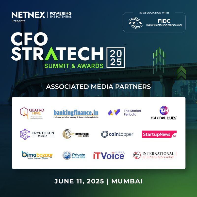 rmai_india's tweet photo. Bimabazaar is proud to tieup with NetNex for the 23rd edition of CFO StraTech 2025 in Mumbai, India, on June 11, 2025. The theme for this edition is Navigating Digital Transformation &amp; Financial Resilience.  https://t.co/ABcwt6KGaA https://t.co/8MAmClivb4