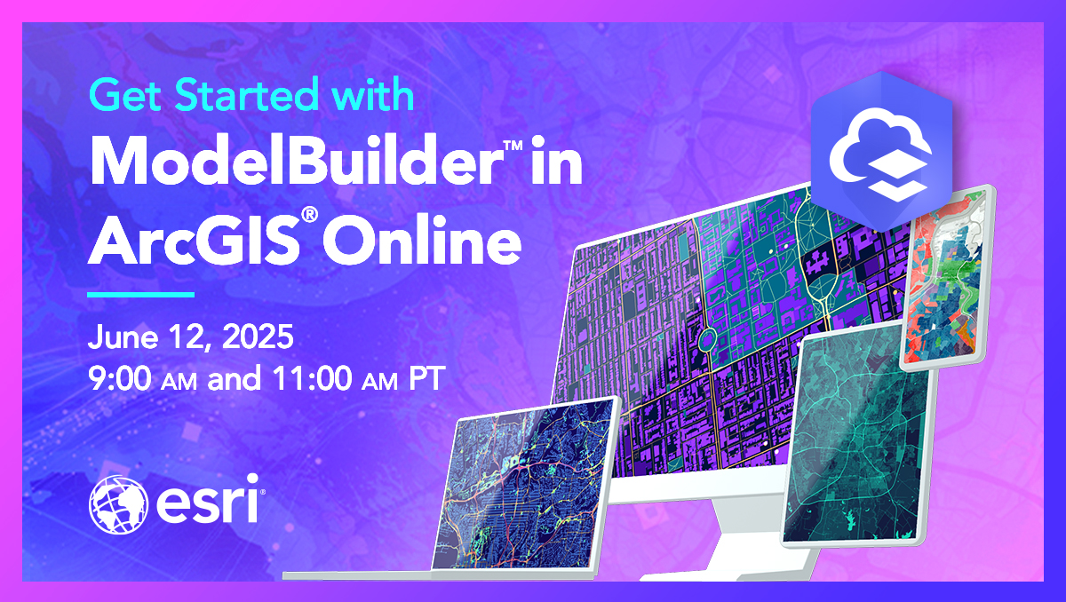 🚨Reminder🚨 Our next live training seminar is 𝐭𝐡𝐢𝐬 𝐓𝐡𝐮𝐫𝐬𝐝𝐚𝐲! Save your spot today to get familiar with and discover future capabilities of Model Builder in ArcGIS Online🌏: ow.ly/Ys4H50W3G5R