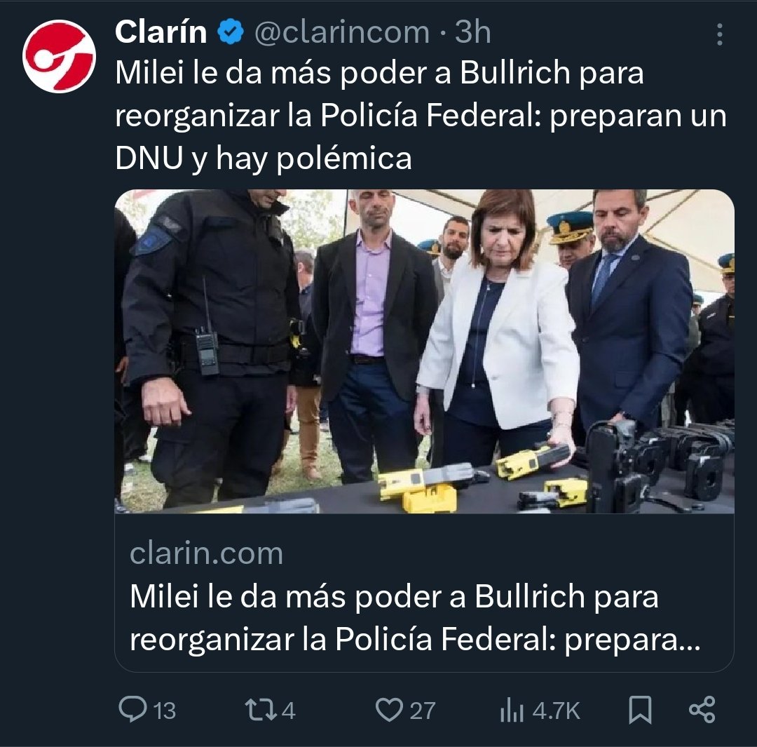 📣 Si se confirma esto que circula en la prensa, el gobierno de Milei prepara un DNU que habilita detenciones sin orden judicial y requisas sin control.
No sería para combatir el delito, sino para perseguir jóvenes, estigmatizar barrios y criminalizar la protesta social..🧵👇

1.