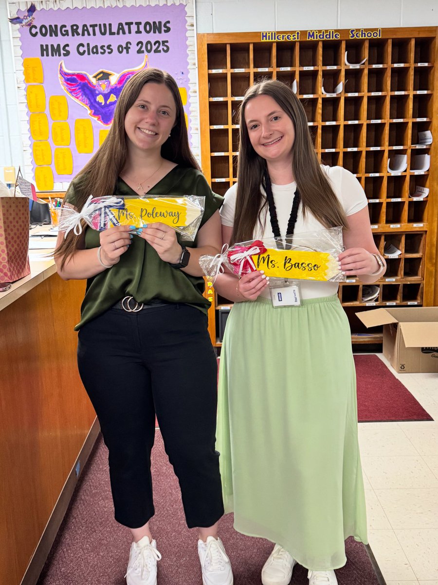 Mrs. O’Brien made these teacher signs to thank our interns for all they have done this year! Thank you Ms. Poleway and Ms. Basso for a great year!