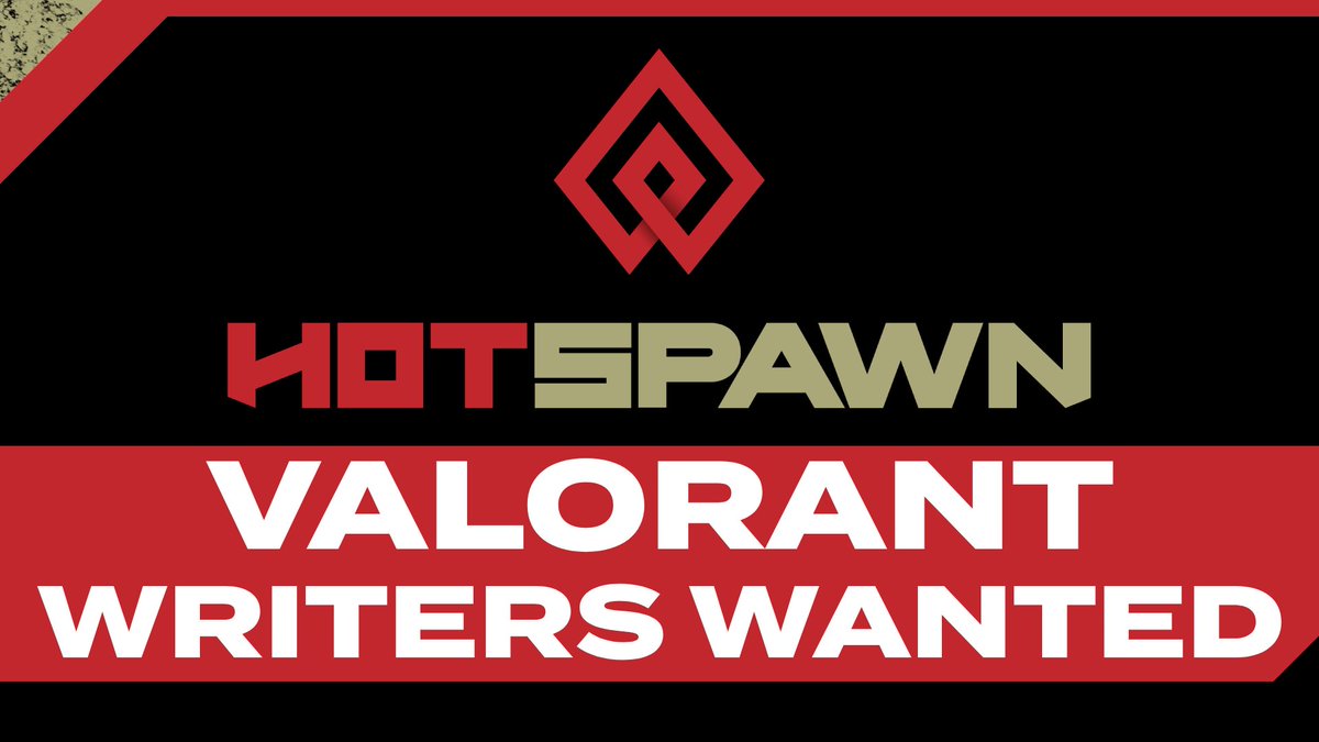 Lee Jones (@leejonesesports) on Twitter photo 🚨 Hiring Freelance VALORANT Writers 🚨
I'm looking for writers to join Hotspawn's VCT coverage!
Need:
▪️Knowledge of VALORANT & its esports scene
▪️Good writing ability
Bonus:
▪️On-camera/podcasting exp.
DM/email if interested: nineteesixlee@gmail.com
RT's very appreciated! 🚨 Hiring Freelance VALORANT Writers 🚨
I'm looking for writers to join Hotspawn's VCT coverage!
Need:
▪️Knowledge of VALORANT & its esports scene
▪️Good writing ability
Bonus:
▪️On-camera/podcasting exp.
DM/email if interested: nineteesixlee@gmail.com
RT's very appreciated!