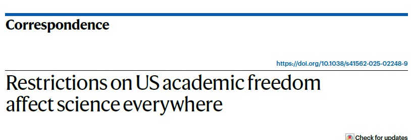 Frank Fernandez (@higher_ed_frank) on Twitter photo New piece in <a href="/NatureHumBehav/">Nature Human Behaviour</a>. Neal Hutchens and I discuss empirical research on the importance of academic freedom for STEM research production, new patents, economic productivity, and preventing brain drain. rdcu.be/ep7qL New piece in <a href="/NatureHumBehav/">Nature Human Behaviour</a>. Neal Hutchens and I discuss empirical research on the importance of academic freedom for STEM research production, new patents, economic productivity, and preventing brain drain. rdcu.be/ep7qL