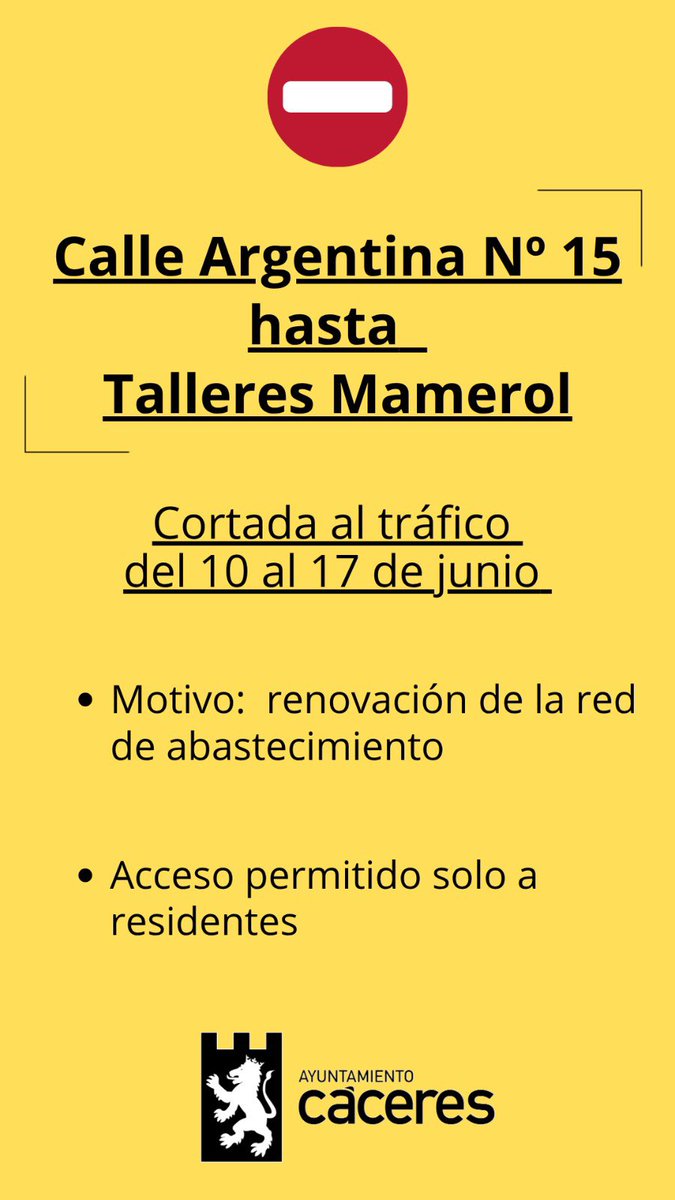 Con motivo de las obras de mejora en la red de saneamiento y abastecimiento, se producirán los siguientes cortes al tráfico:
