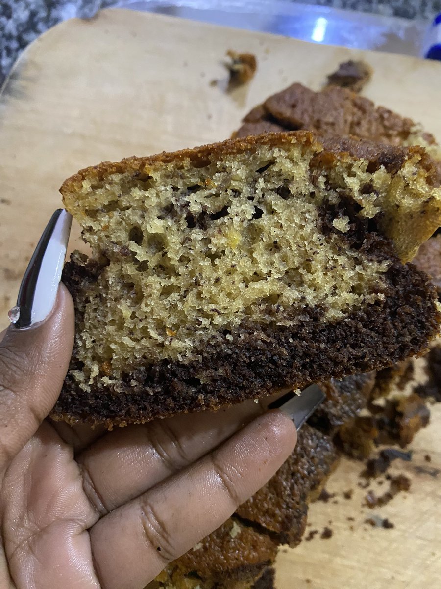 Made some banana marble cake for my son to snack on during the week; its so moist and so yum!