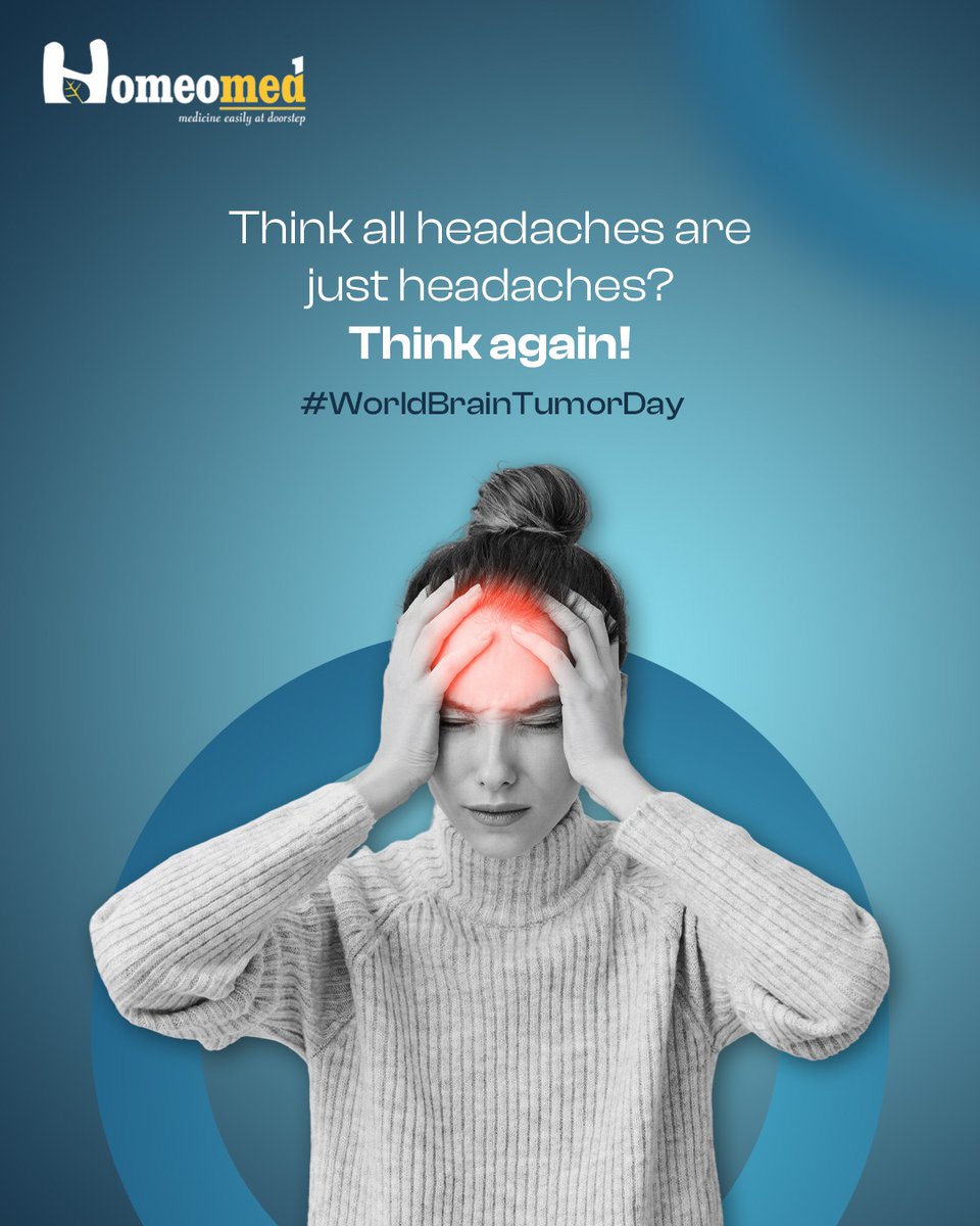 Homoeomedsdotin's tweet photo. Not all headaches are harmless. 
Sometimes, your body whispers before it screams — don’t ignore the signs.
From blurry vision to sudden fatigue, knowing the symptoms of a brain tumour can save a life — maybe yours.
Early checkups = early chances of treatment. 
Stay informed. https://t.co/rjgtV3BwII