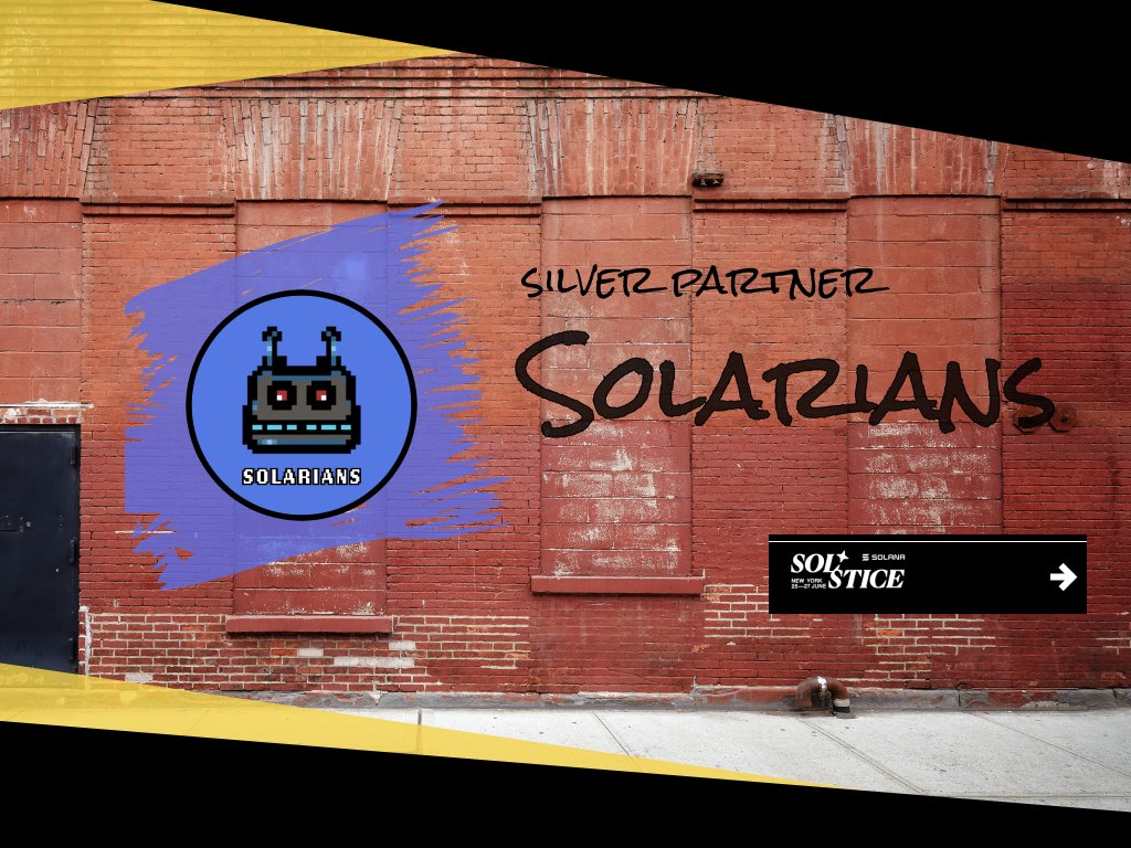 The OGs have landed 🤖

<a href="/SolariansNFT/">Solarians</a> is joining Solstice as a Silver Partner to bring the first ever non-conference conference to life

📍 NYC, June 25-28

Power up with the Solarians and get your tickets now 👇