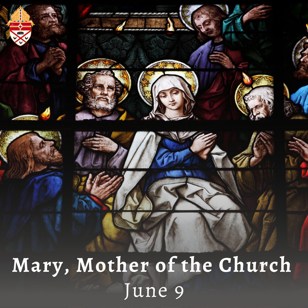 Today is the Feast Day of the Blessed Virgin Mary, Mother of the Church, established by Pope Francis in 2018 to be celebrated annually on the Monday following Pentecost.

Mary, Mother of the Church, please pray for us! #PTDiocese #PrayForUs