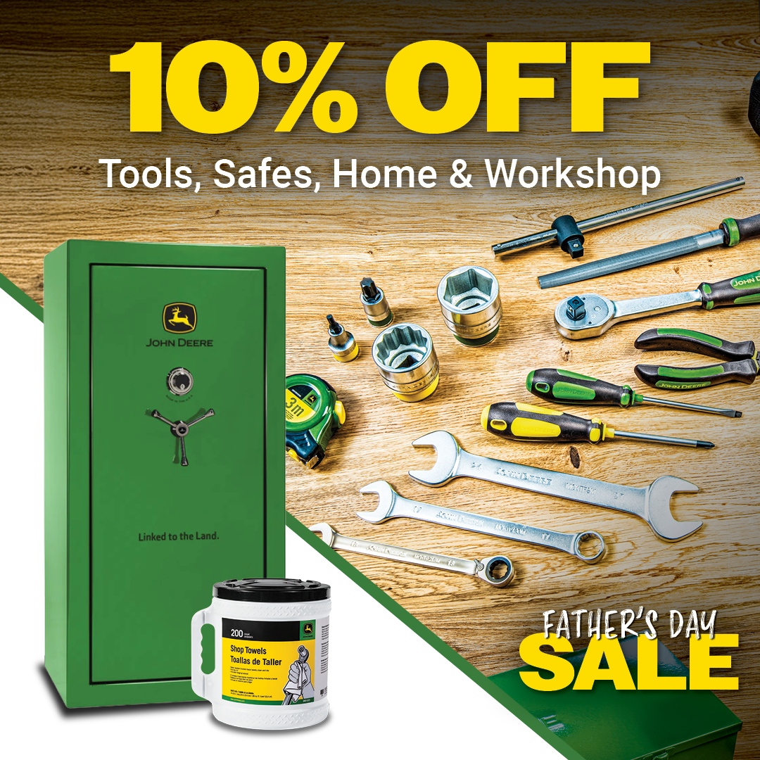 UnitedAgAndTurf's tweet photo. Treat Dad (or yourself) to gear he’ll actually use. 😉 Now through Father’s Day, get 10% OFF select tools, safes, and home &amp; workshop products! https://t.co/gJ3VKHdpyb
