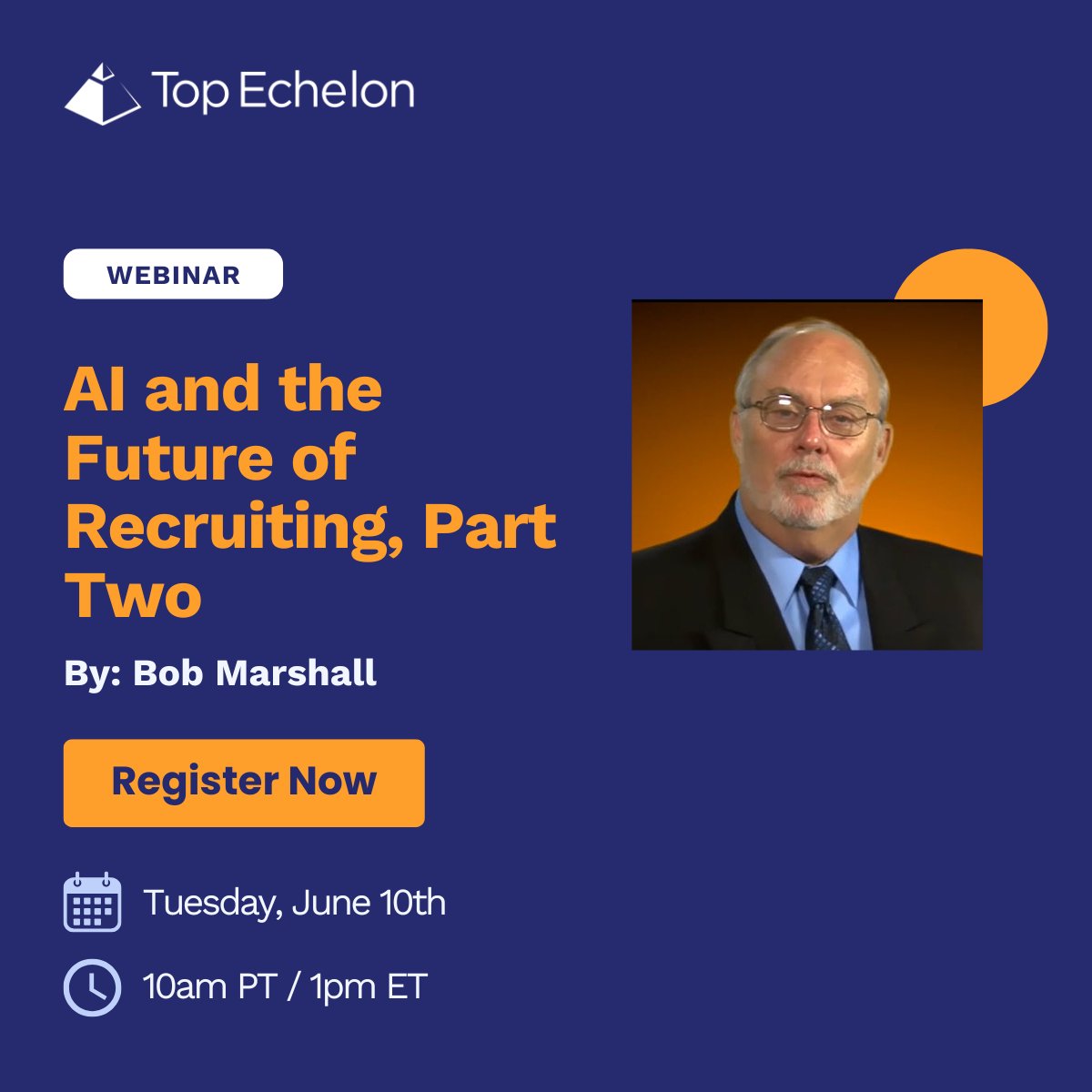 FREE WEBINAR TOMORROW

Register now and save your seat for "AI and the Future of #Recruiting, Part Two" by Bob Marshall of TBMG International!

ow.ly/4R6Z50W6h6k

#ExecutiveSearch #Recruitment #RecruiterTraining #RecruitingSuccess #TalentAcquisition