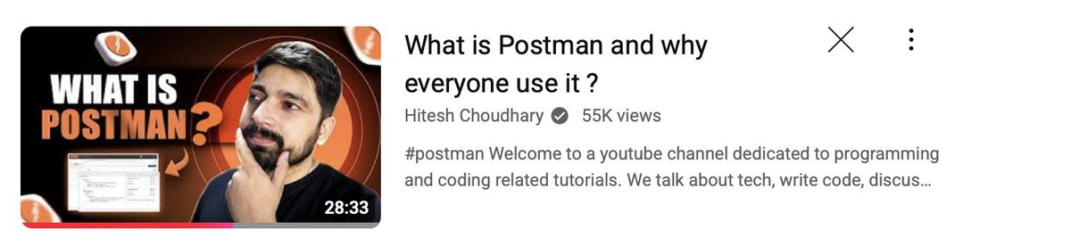 dhruvlenka's tweet image. today i learned about @getpostman big thanks to @hiteshdotcom for the amazing video! learned what postman is, how it helps us developers, why we use it, and even tested it on a public api (post: register user). it was a great learning experience.

#Backend #BackendDeveloper