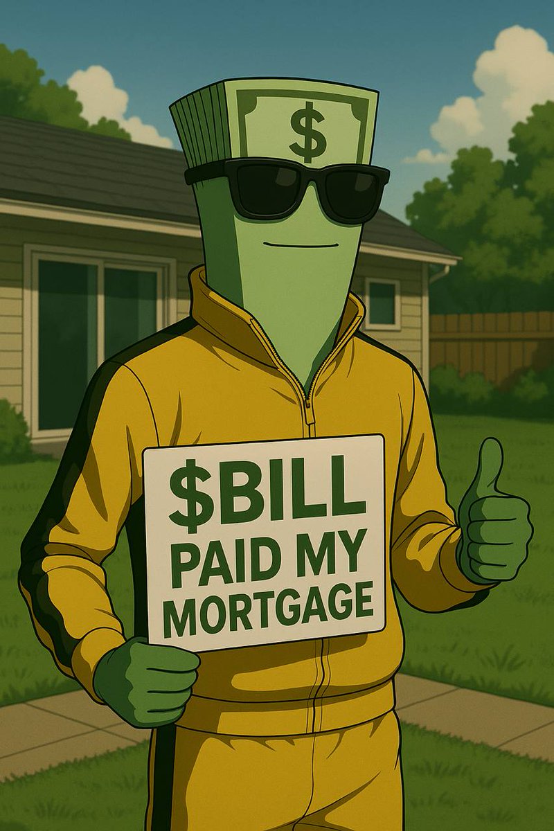 Bought $BILL as a meme.
Stayed for the yield.
Mortgage? Handled
