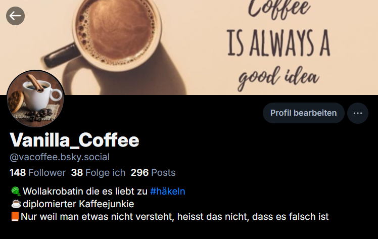 Wer übrigens Lust hat kann mir auch gerne auf BS folgen, wenn er dort ist.
Vielleicht schaffen wir ja die 150 Follower diesen Monat noch ❤️