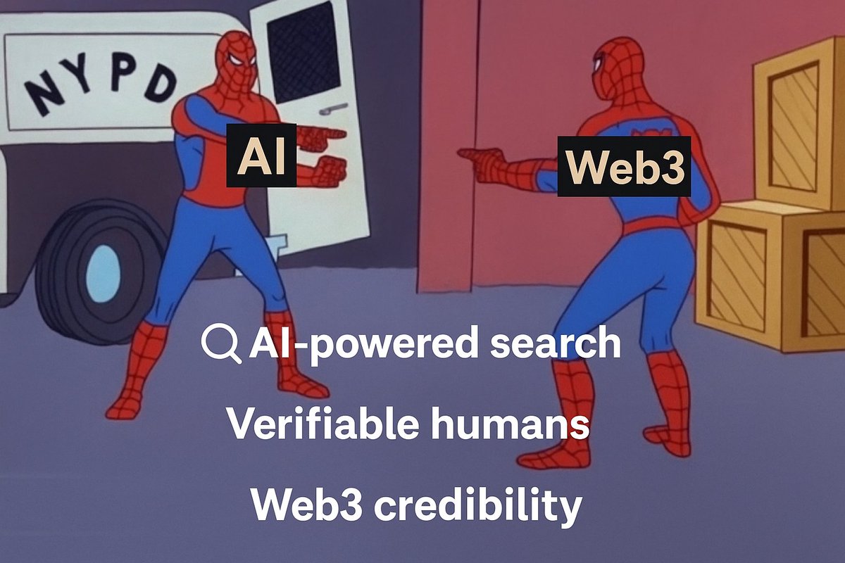 MikeAhams's tweet photo. When @KaitoAI and @Humanityprot join forces, you get:

🔍 AI-powered search
👤 Verifiable humans
🌐 Web3 credibility

The future isn’t bots. It’s verified voices.

#CryptoTwitter #AIxWeb3 #YapperCredentials https://t.co/qiI6K2SSZg