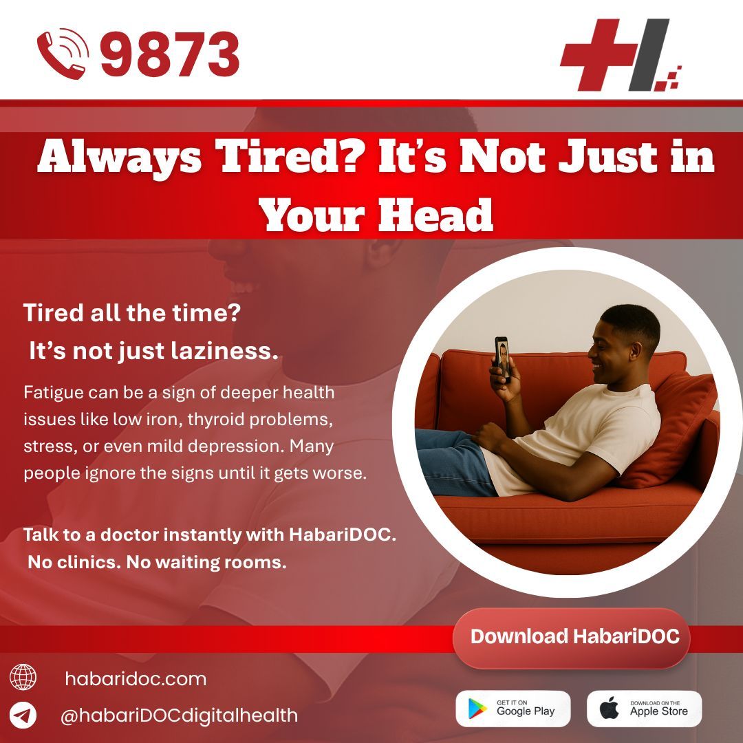 😴 Feeling tired all the time, even after a full night’s sleep? 
You’re not just “lazy” or “overworked.”
Fatigue can be a sign of deeper health issues like low iron, thyroid problems, stress, or even mild depression. Many people ignore the signs until it gets worse.