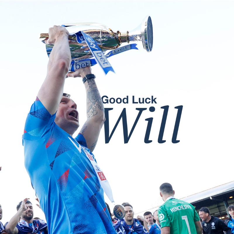 StockportCounty's tweet photo. One of Edgeley Park's greatest goal-scoring midfielders 🙌
Scorer of the goal that sealed our return to the Football League ⚽
A double title-winner 🏆🏆

Thanks for the memories, Will - your contribution will never be forgotten 💙

#StockportCounty
