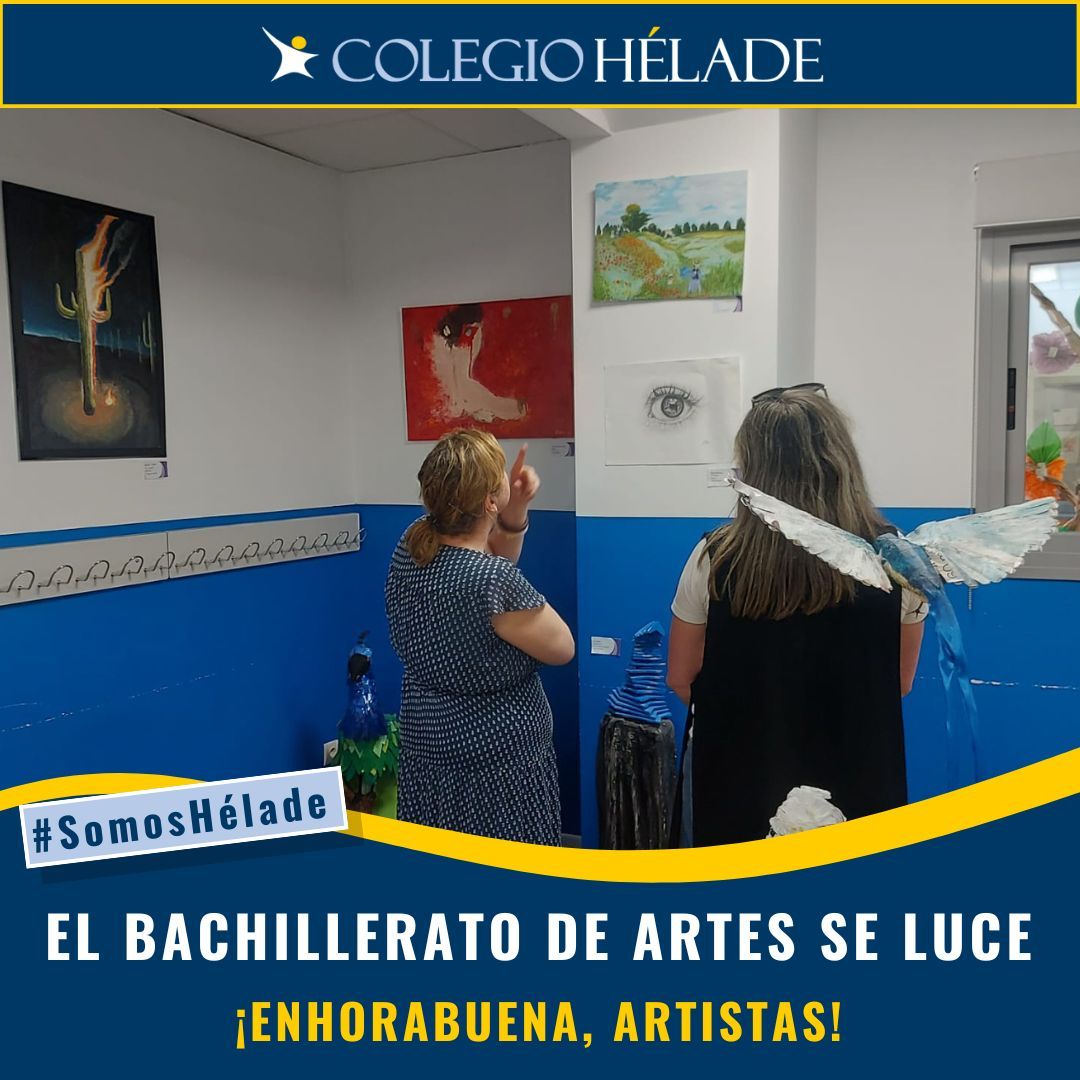 🎨 Nuestros alumnos del Bachillerato de Artes inauguraron su exposición de arte con obras llenas de creatividad, técnica y expresión. Un reflejo del talento y el esfuerzo desarrollado a lo largo del curso. ¡Enhorabuena, artistas! 🖌️🖼️ #SomosHélade