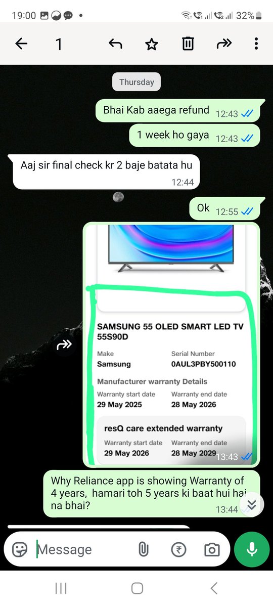 __rohitsharma__'s tweet photo. @RelianceDigital
I feel cheated and ignored. This is nothing short of betrayal.
Is this how you treat genuine customers?
I expected honesty, not harassment.
Will I ever get a resolution or just more silence? #TerribleService https://t.co/mNXN15tLwV