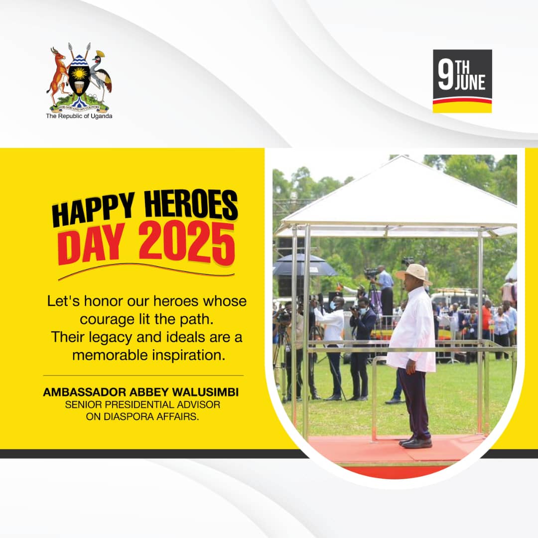 On this day, we reflect upon and pay tribute to those individuals who have played pivotal roles in shaping Uganda's history.

Happy #HeroesDay2025!

#spadiaspora 
#AmbAbbeyWalusimbi