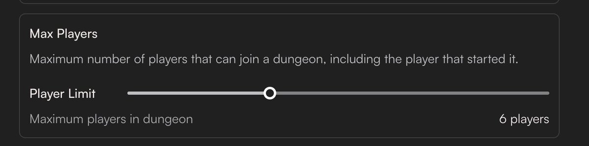 Long awaited: Dungeons can now take 3-12 players at your customization

ask for more i dare you

check your settings