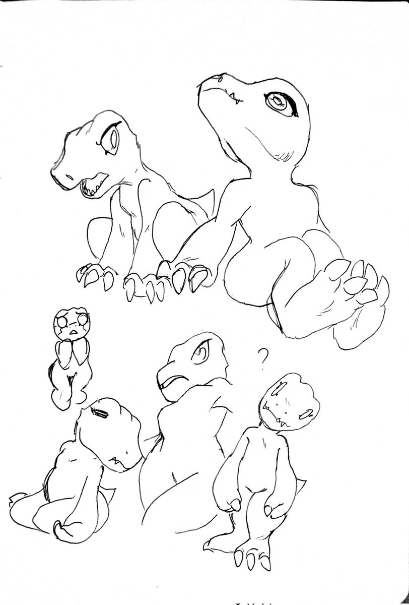 V_Nico_'s tweet image. Agumon sketch #2