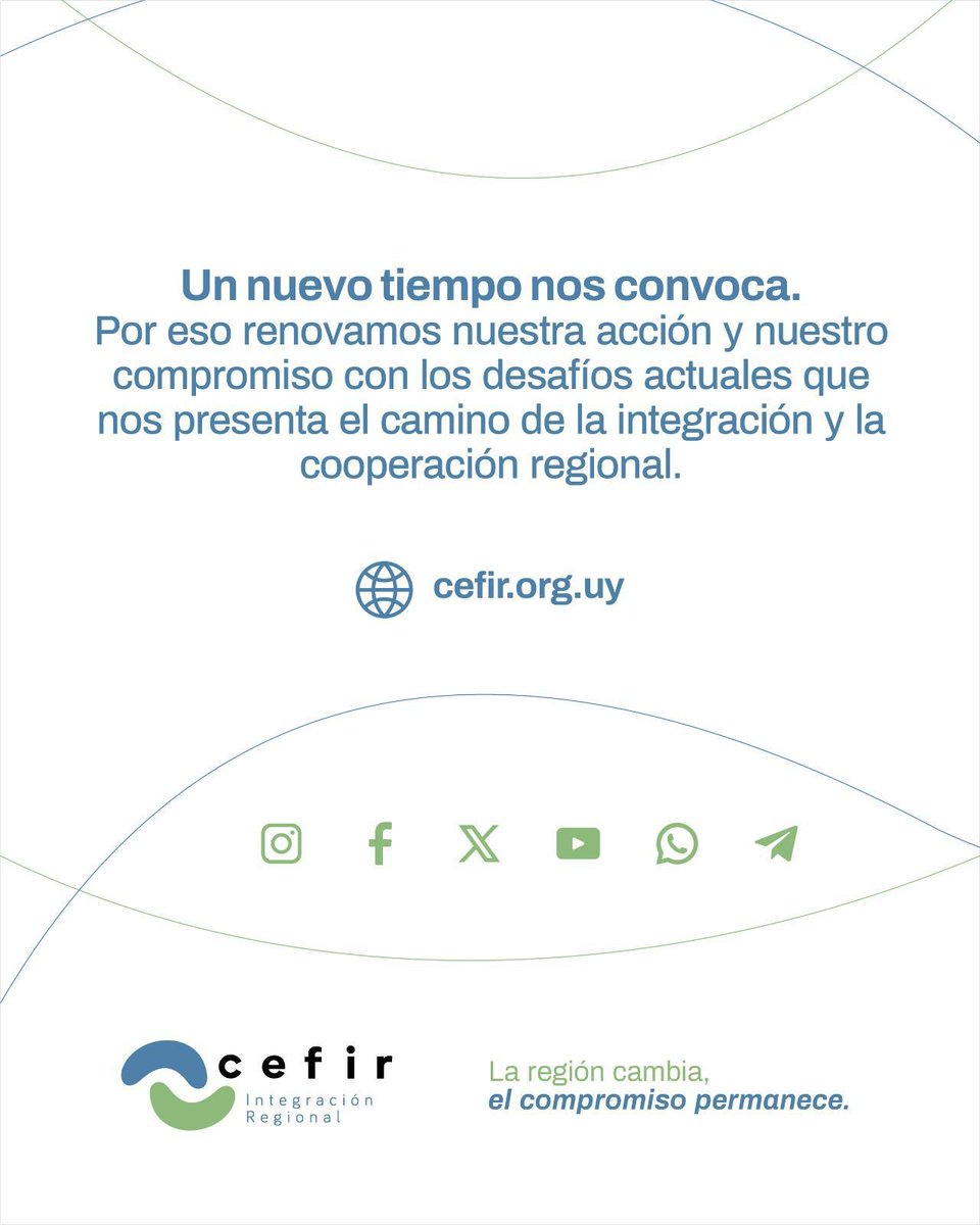 🌎 Decidimos renovar nuestra identidad y nuestros canales de comunicación para transitar los nuevos desafíos que asumimos.

Las y los invitamos a conocer nuestra web y a acompañarnos en nuestras redes sociales 🙌🏽

CEFIR
la región cambia, el compromiso permanece
