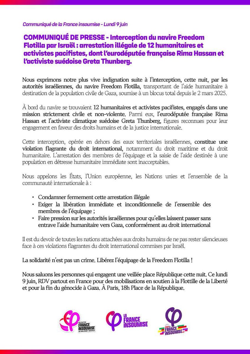 Le gouvernement d'extrême droite de Netanyahu agit en toute impunité contre le droit international dans le silence complice des pays occidentaux.