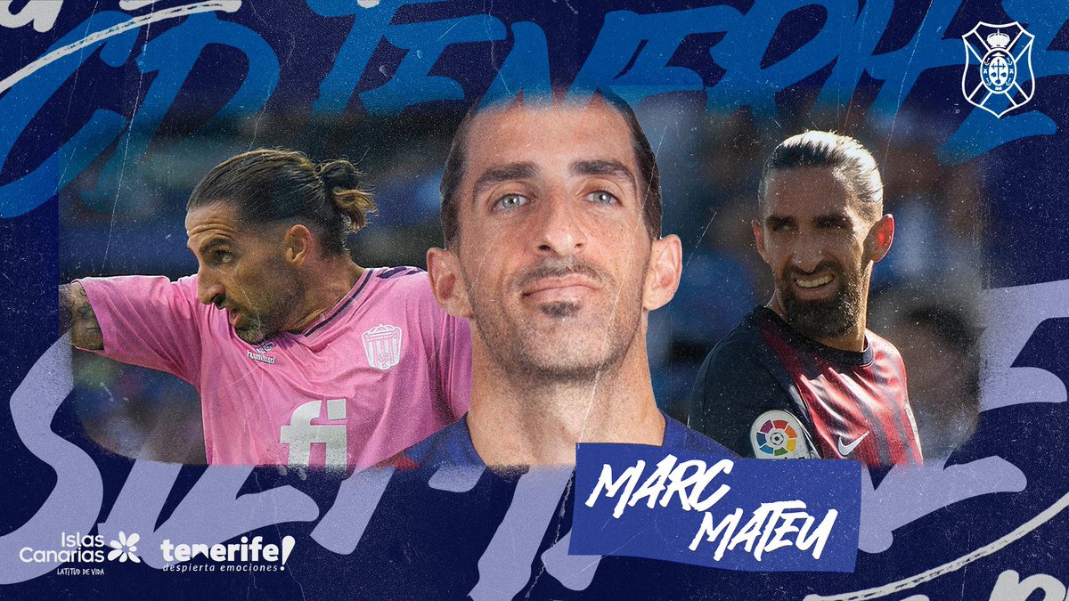 ✅ 𝐎𝐅𝐈𝐂𝐈𝐀𝐋 | Marc Mateu firma con el CD Tenerife hasta 2027

🔵🔴 El ex futbolista del #CDEldense se marcha a las islas para jugar en <a href="/Primera_RFEF/">Primera Federación Versus e-Learning</a>

📌 Primer fichaje de Manu Guill, que comienza a confeccionar la plantilla del conjunto canario con un viejo conocido