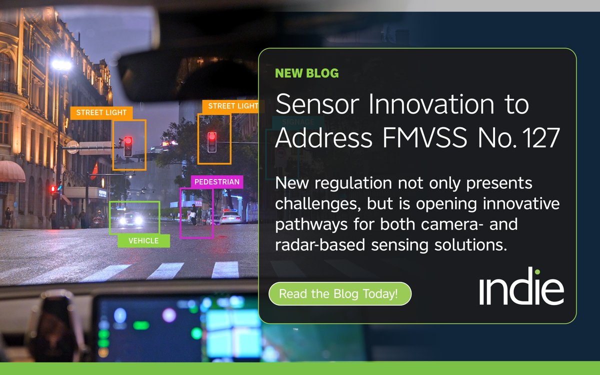 The upcoming FMVSS 127 focuses on pedestrian #AEB in nighttime conditions. In our latest #blog, Chet Babla explores how this regulation is driving innovation, sensing, improving safety, and the potential of late-fusion sensor processing. Read more: bit.ly/3TeX17P
