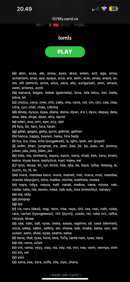 putting my mutuals in my carrd segitu banyak was amazing