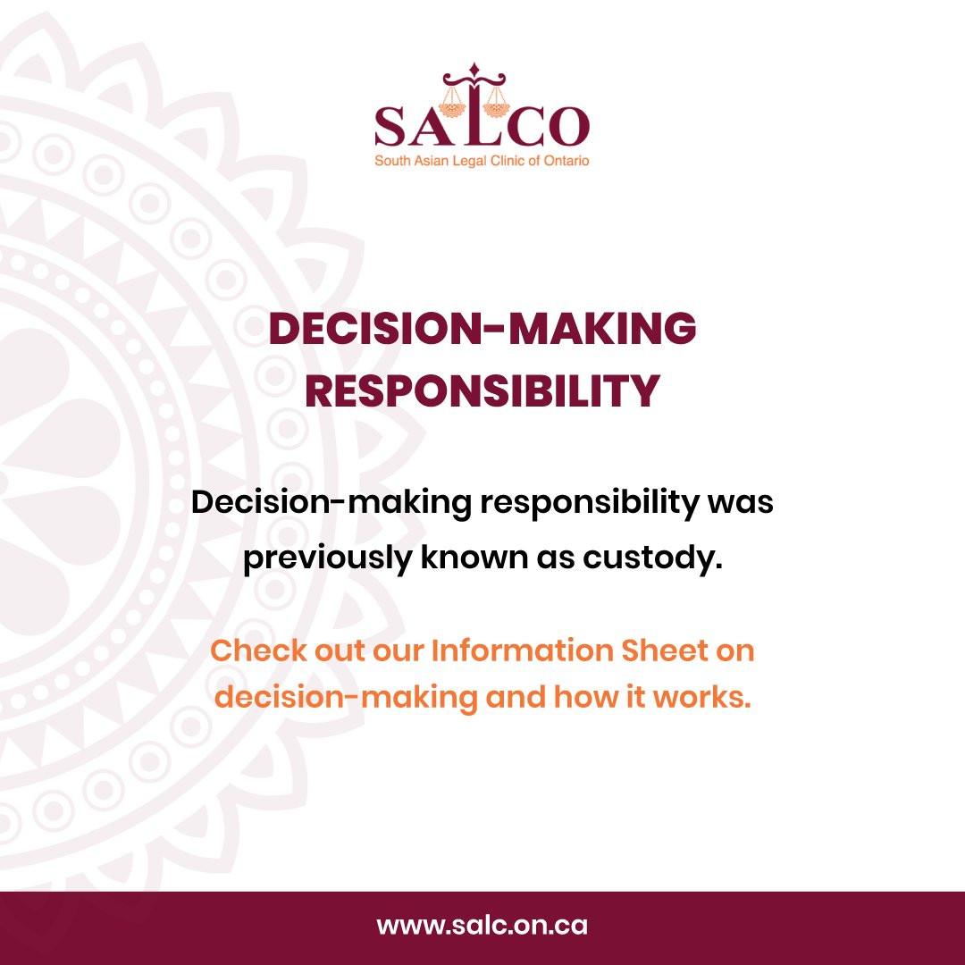 We are pleased to offer family law information resources for clients in multiple South Asian languages. For more details about decision-making responsibility, please visit the public legal education section on our website: lnkd.in/e4ZURMzh