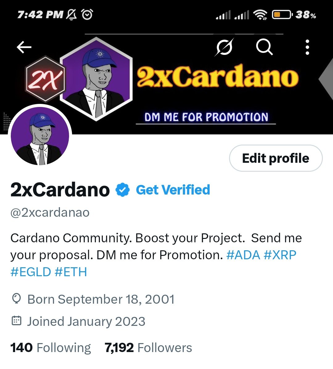 50 #ADA giveaway from myself

 Prize:🎁
🥇50 $ADA

✅To enter
✔️Follow me <a href="/2xcardanao/">2xCardano</a> 
✔️ RT &amp; ♥ this
✔️ Tag 3 friends

🕧48H

#Cardano  #CardanoCommunity #CNFTs #CNFT #GiveawayAlert  $ADA