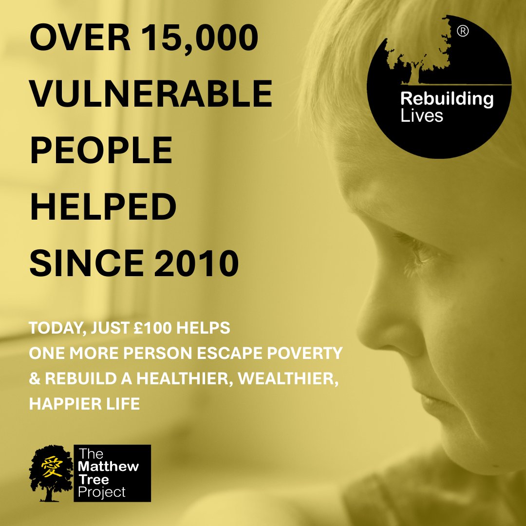 15,000+ helped since 2010.
£100 helps one more.
💛 Donate → bit.ly/4krUlQe
#RebuildingLivesNow