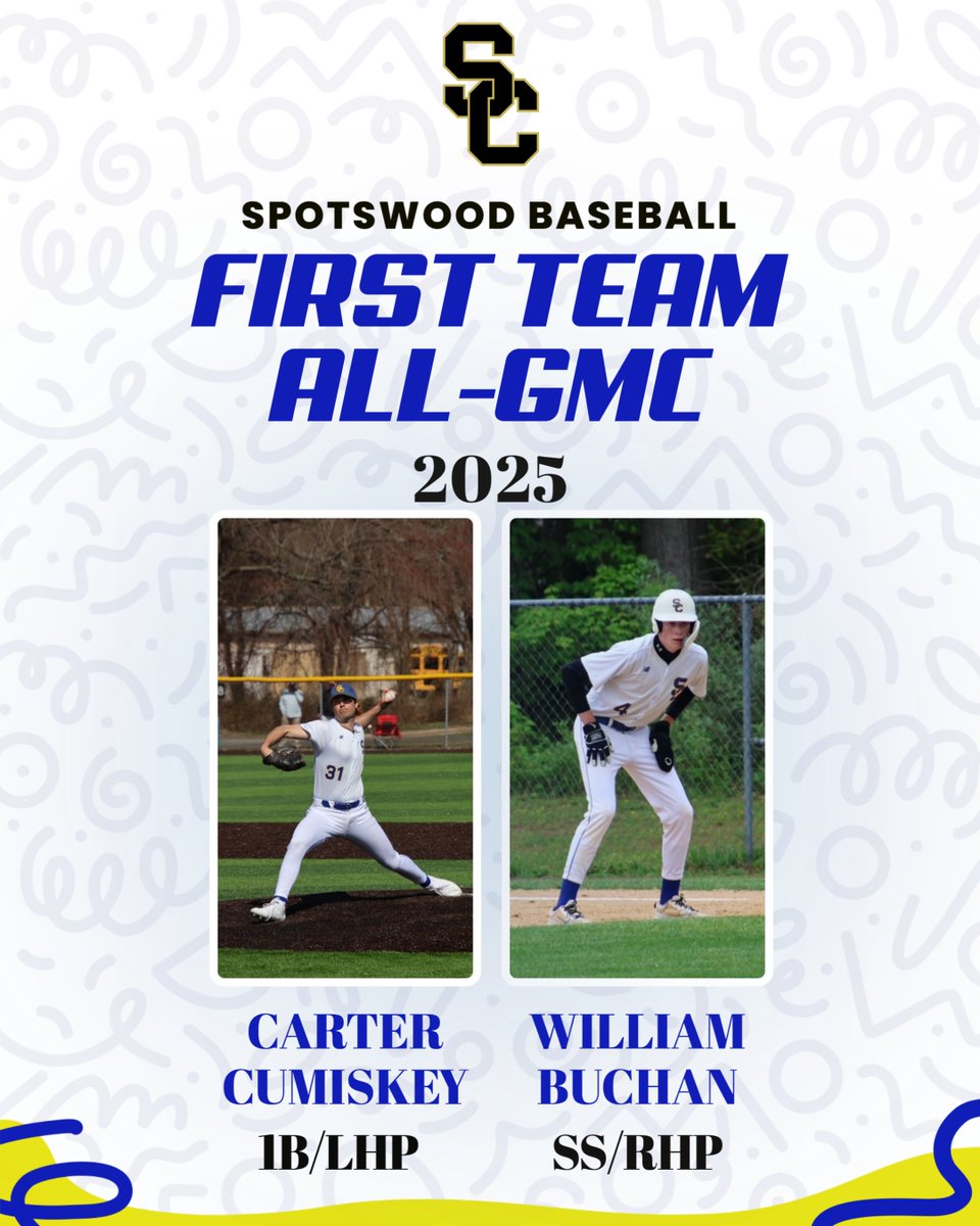 Congrats to seniors Carter Cumiskey and William Buchan on being named 1st team all GMC!  Both players were also named 1st team White Division.