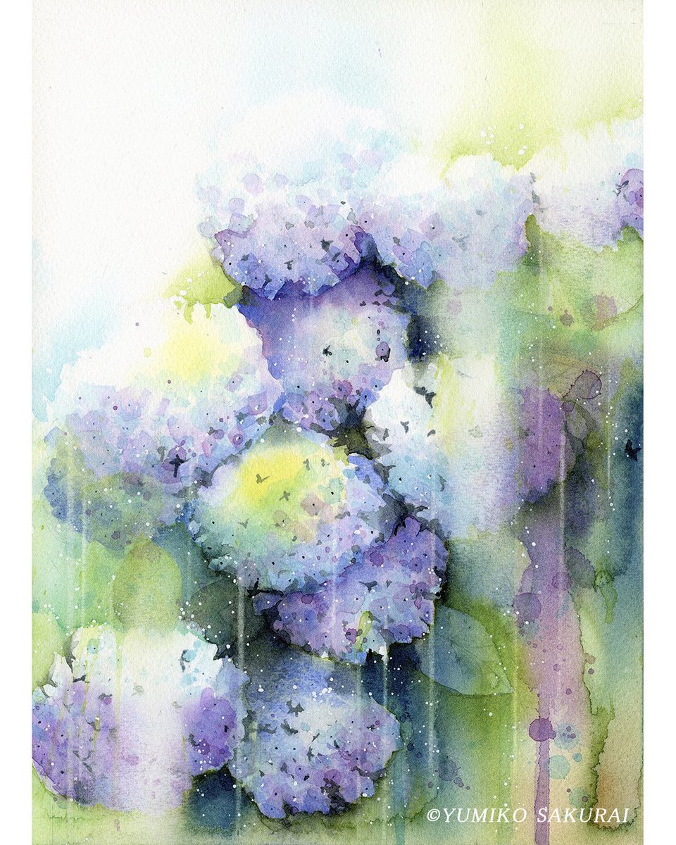 癒しの絵 水彩画 エンジェル