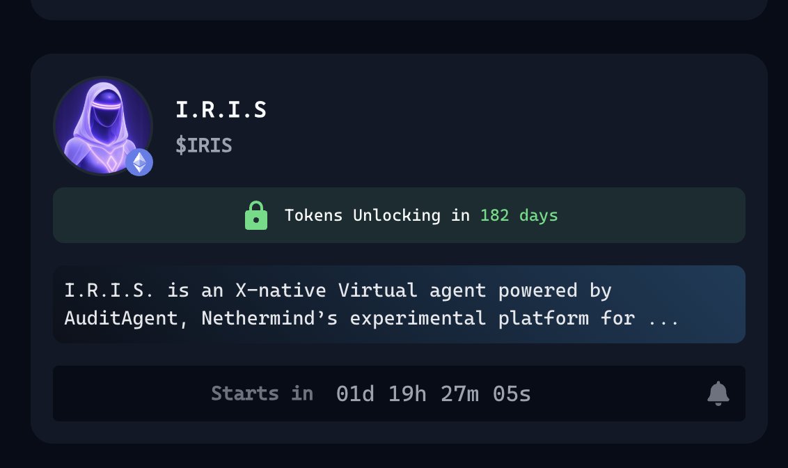 itskkoma (@itskkoma) on Twitter photo EVERYONE CALM DOWN THIS IS NOT A DRILL
$IRIS on <a href="/virtuals_io/">Virtuals Protocol</a> IS GOING TO BE FREAKING BIG
STAKE YOUR $VIRTUAL
STAKE YOUR $VADER
FIRST VIRTUAL AGENT LAUNCHED ON ETH - HISTORY IS BEING MADE - 1 DAY+ LEFT 💚
<a href="/VaderResearch/">VaderResearch</a> - TIER 1 ✅
WAGMI EVERYONE CALM DOWN THIS IS NOT A DRILL
$IRIS on <a href="/virtuals_io/">Virtuals Protocol</a> IS GOING TO BE FREAKING BIG
STAKE YOUR $VIRTUAL
STAKE YOUR $VADER
FIRST VIRTUAL AGENT LAUNCHED ON ETH - HISTORY IS BEING MADE - 1 DAY+ LEFT 💚
<a href="/VaderResearch/">VaderResearch</a> - TIER 1 ✅
WAGMI