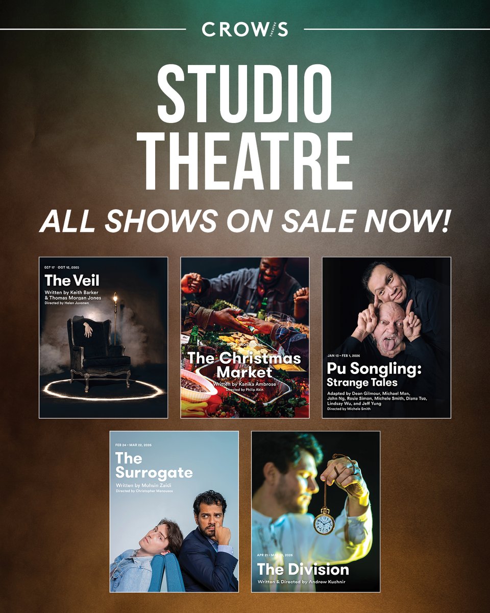 🎉 This is it -- Single tickets for next season's exciting collection of unmissable shows in our Studio Theatre are on sale now.

Book early to have your pick of Tier B General Admission tickets or limited quantity Tier A Premium Seating tickets!

🎟️: ow.ly/YC7K50W6ptz