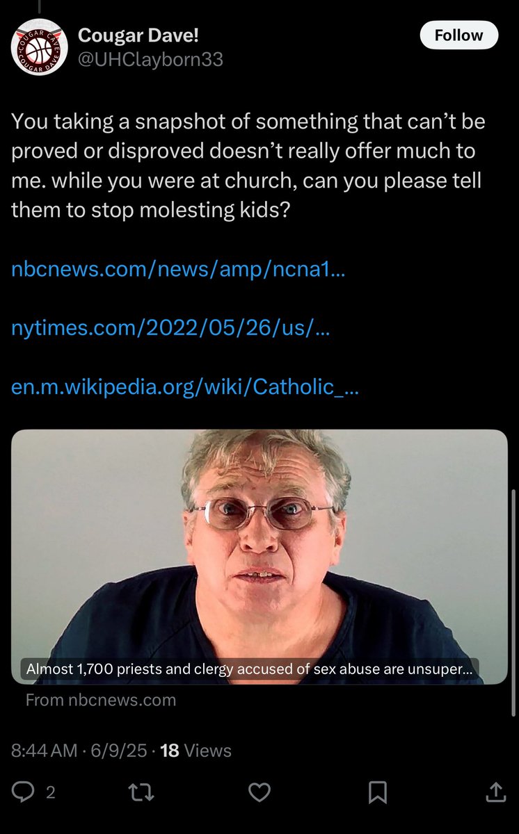 Hugh Janus MBA (@hughjanus1960) on Twitter photo When presented with facts the left always spins it around and tries to attack someone for their race, religion, or gender.
Leave it to liberals to defend sexual assaults in bathrooms in the name of “trans rights”
Cougar Dave you’re an absolute scumbag buddy!! <a href="/UHClayborn33/">Cougar Dave!</a> When presented with facts the left always spins it around and tries to attack someone for their race, religion, or gender.
Leave it to liberals to defend sexual assaults in bathrooms in the name of “trans rights”
Cougar Dave you’re an absolute scumbag buddy!! <a href="/UHClayborn33/">Cougar Dave!</a>