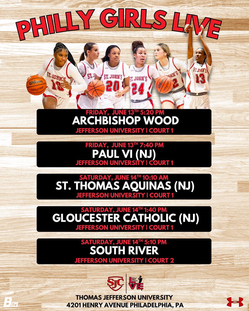 Philly Girls Live Schedule!! See you all there this weekend 
 #WeAreSJC 

⚔️🛡️
