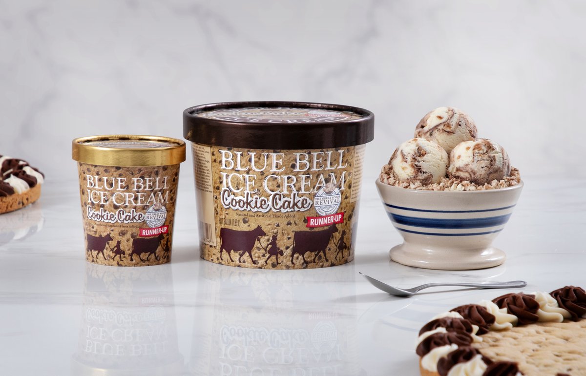 Who is enjoying a bowl of Cookie Cake Ice Cream? If you’re not, you should be! Cookie Cake is a sweet cream ice cream loaded with chocolate chip cookie cake pieces and swirls of chocolate and vanilla icing. Now available in the pint and half gallon sizes for a limited time.