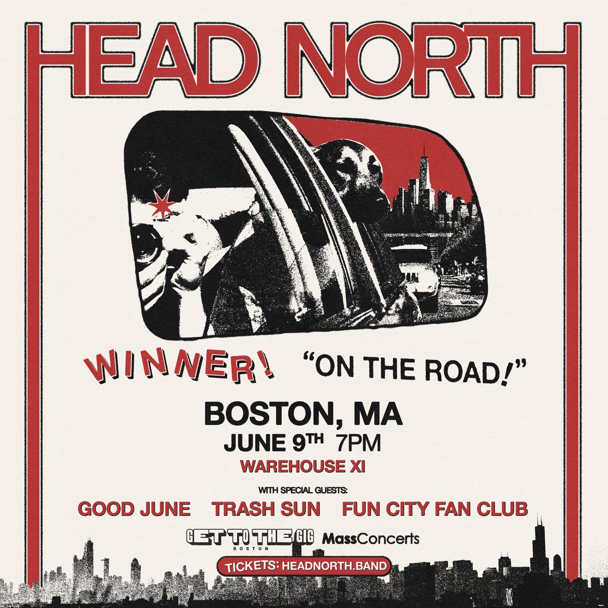 Get To The Gig Boston (@get2thegigbos) on Twitter photo TONIGHT we got <a href="/HeadNorthUSA/">Head North</a> at <a href="/WarehouseXI/">Warehouse XI</a> with <a href="/goodjunema/">Good June</a>, Trash Sun & Fun City Fan Club!
Get tickets NOW: hive.co/l/headnorth-69 TONIGHT we got <a href="/HeadNorthUSA/">Head North</a> at <a href="/WarehouseXI/">Warehouse XI</a> with <a href="/goodjunema/">Good June</a>, Trash Sun & Fun City Fan Club!
Get tickets NOW: hive.co/l/headnorth-69