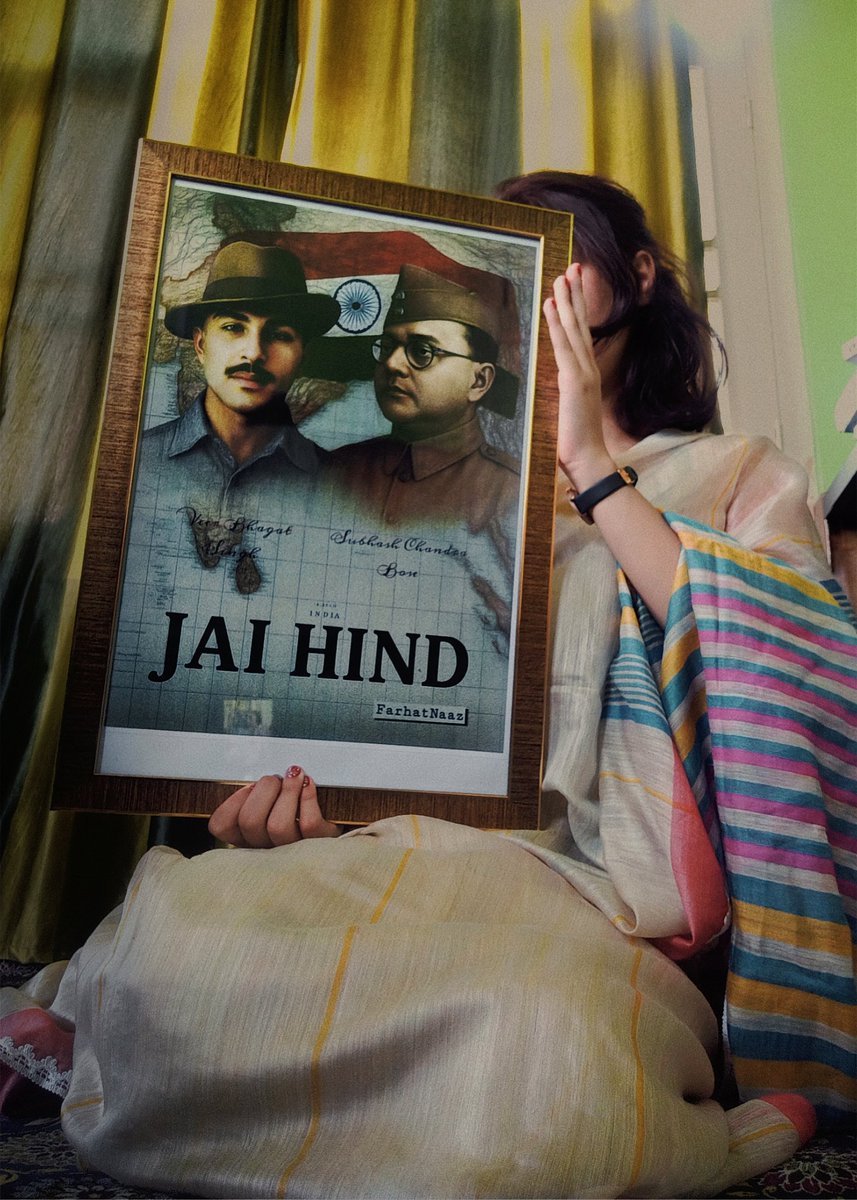 Farhat Naaz (@farhatnaaz_25) on Twitter photo Bharat is an emotion.
A sacred land of brave sons, the land of Veer Bhagat Singh and Netaji Subhash Chandra Bose.
There’s no greater pride than being a bhartiya 🇮🇳
Thank you <a href="/studio_saksham/">Studio Saksham</a> / <a href="/ROUBLENAGI/">ROUBLE NAGI - रूबल नागी</a> for this beautiful Saree!
#bharat #India #jaihind Bharat is an emotion.
A sacred land of brave sons, the land of Veer Bhagat Singh and Netaji Subhash Chandra Bose.
There’s no greater pride than being a bhartiya 🇮🇳
Thank you <a href="/studio_saksham/">Studio Saksham</a> / <a href="/ROUBLENAGI/">ROUBLE NAGI - रूबल नागी</a> for this beautiful Saree!
#bharat #India #jaihind