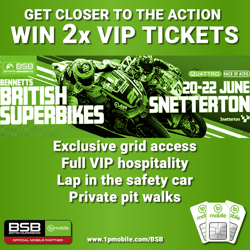 #Competition Time! 1pmobile and @officialbsb have teamed up to give YOU a chance to #win 2x VIP hospitality tickets to the <a href="/OfficialBSB/">Bennetts British Superbike Championship</a> at <a href="/SnettertonMSV/">Snetterton Circuit</a> on 22 June. #5G #PAYG. To enter, like, follow, repost, or text BSB and your name to 07950014111, or see