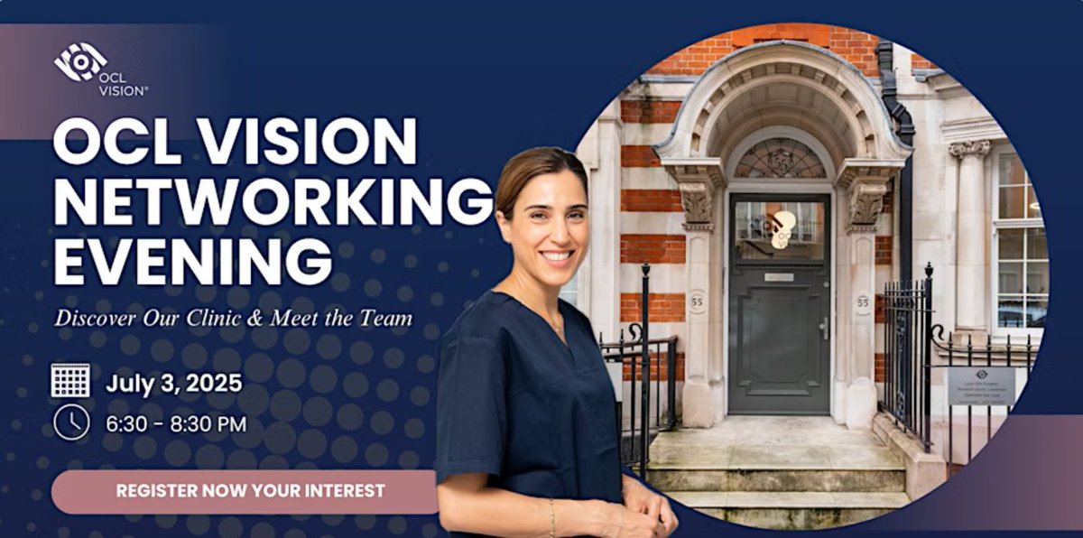 Harley Street BID (@harleystreetbid) on Twitter photo 🥂 Join <a href="/oclvision/">OCL Vision</a> on 3 July for an evening of #networking, insights and a rare behind-the-scenes look at their #HarleyStreet clinic.
Hear from leading specialists and connect with peers across the healthcare sector. 🗨️
Free tickets (spaces limited)👇 eventbrite.co.uk/e/ocl-vision-n… 🥂 Join <a href="/oclvision/">OCL Vision</a> on 3 July for an evening of #networking, insights and a rare behind-the-scenes look at their #HarleyStreet clinic.
Hear from leading specialists and connect with peers across the healthcare sector. 🗨️
Free tickets (spaces limited)👇 eventbrite.co.uk/e/ocl-vision-n…