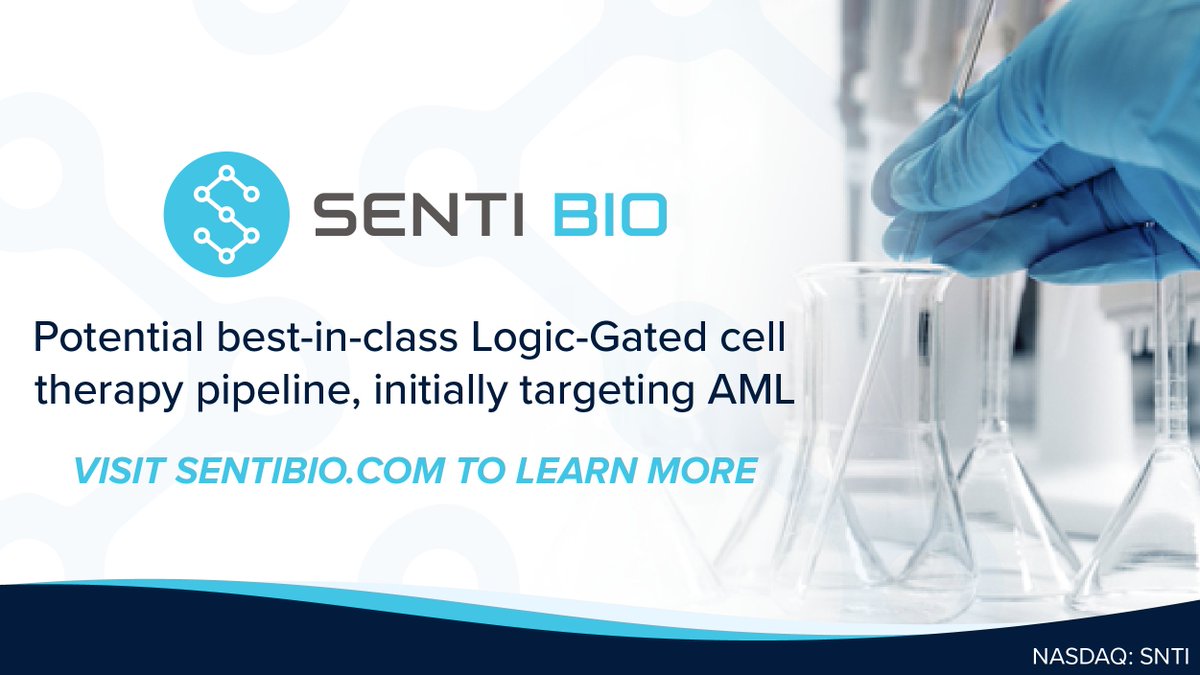 Senti Biosciences (@sentibio) on Twitter photo Potential best-in-class Logic-Gated cell therapy pipeline, initially targeting #AML​.
$SNTI #CellTherapy #CARNK #AcuteMyeloidLeukemia #AML Potential best-in-class Logic-Gated cell therapy pipeline, initially targeting #AML​.
$SNTI #CellTherapy #CARNK #AcuteMyeloidLeukemia #AML