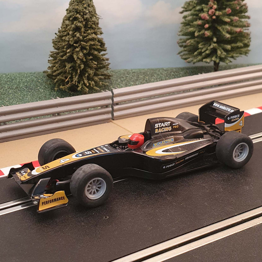 Check out this product - Scalextric 1:32 Car - Black Formula One F1 - G Force Racing #4 
starting at £23.99. 
Shop now 👉👉 shortlink.store/zhc14heemyhh #scalextric #slotcar #slotcarracing #scalemodel