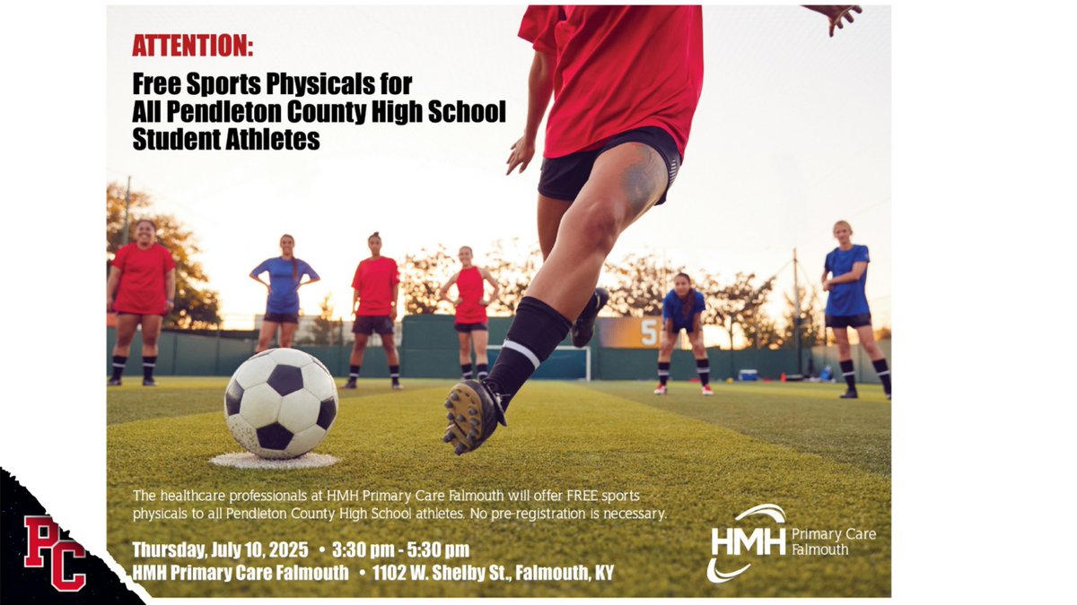 FREE sports physical offered July 10 for PC Athletes.