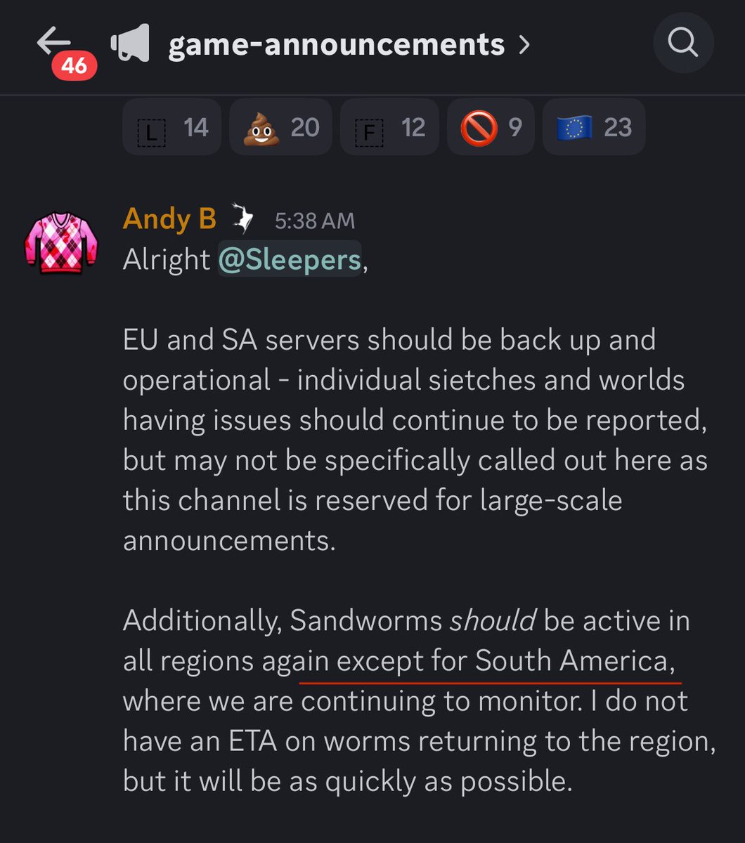 Playing the New Dune game.
Last night the Worms left, it was peaceful, we had parties in the sand. Keep them gone I say.