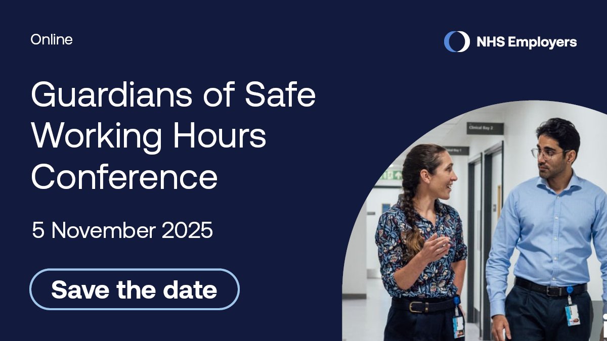 NHSEmployers's tweet image. Book onto our annual conference that highlights the role of the guardian of safe working hours and shares learning with guardians and their teams.
#GOSWH
Speakers announced on our web page.
bit.ly/3RhHS4E