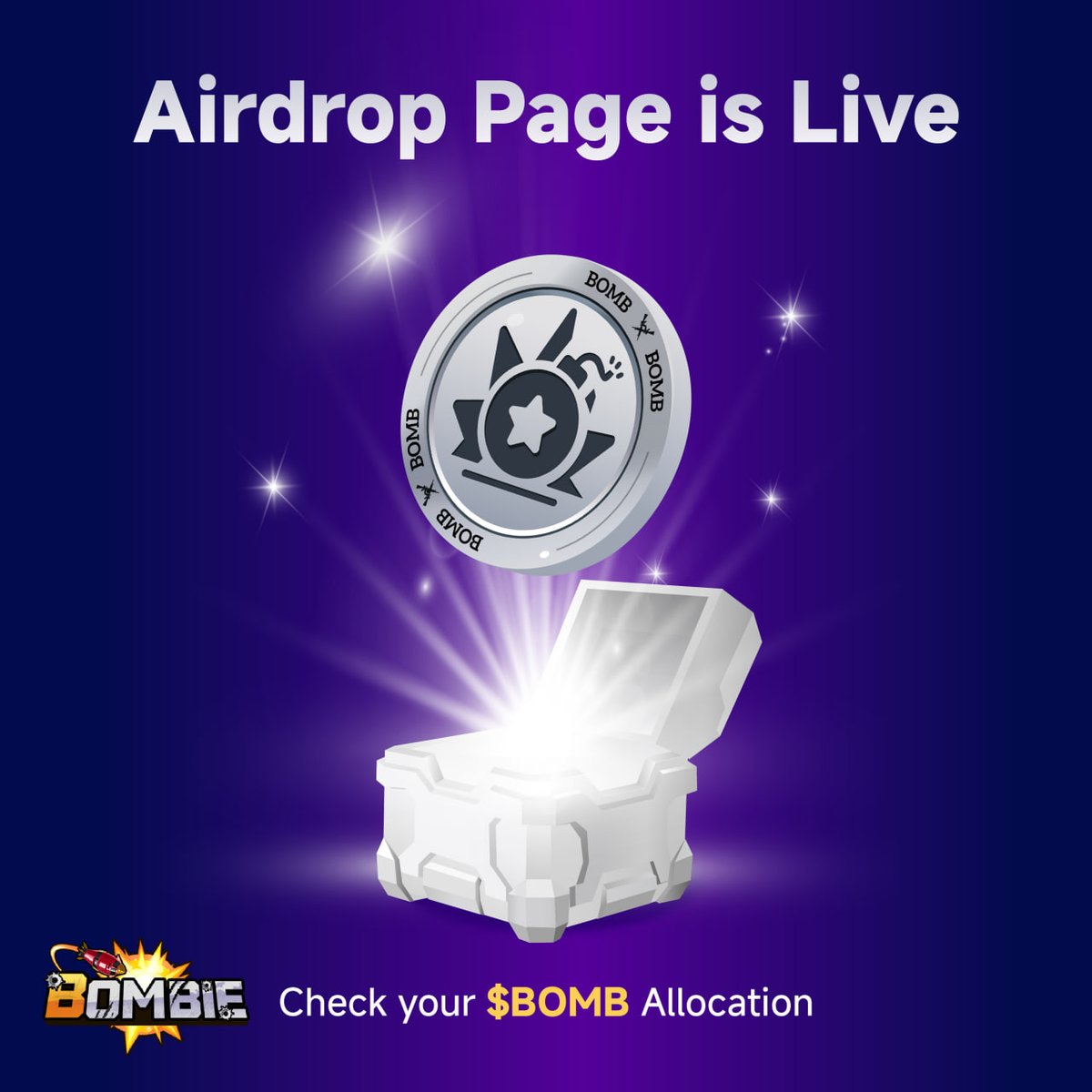 🔥 Bombie Airdrop Page is LIVE today! 🔥

Your $BOMB Airdrop starts here — let’s break it down:

1️⃣ Check Your Airdrop in Bombie
Your $Bombie balance has been converted to $BOMB at a fixed ratio. 
Open Bombie now to check your airdrop allocation! - t.me/catizenbot/bom…

Check